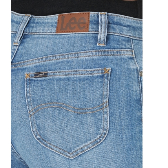 Lee Cropped Jean High-Rise Stretch Relaxed Fit Size 12 - Picture 2 of 5